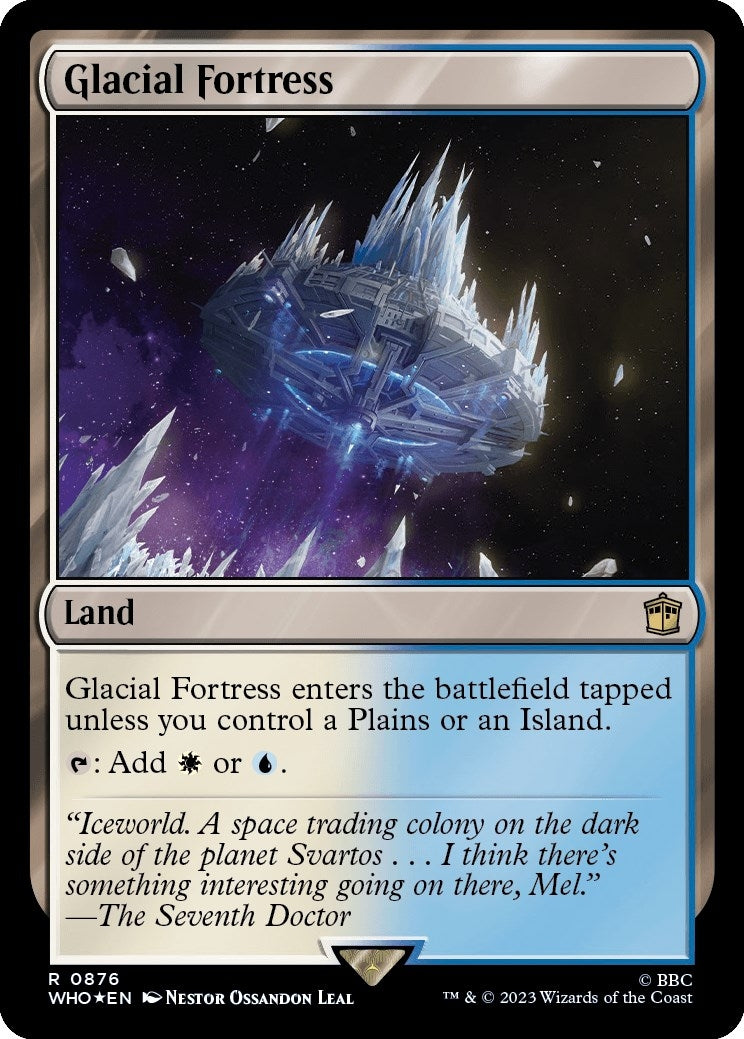 Image for Glacial Fortress (Surge Foil) (876) [Universes Beyond: Doctor Who] - Magic: The Gathering
