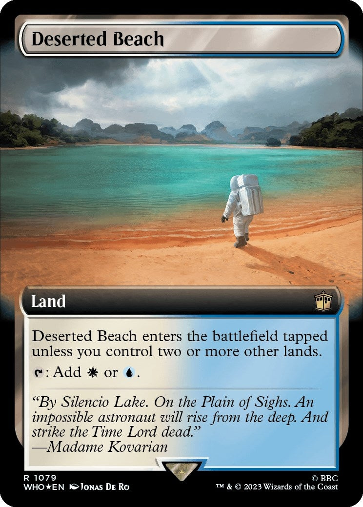 Image for Deserted Beach (Extended Art) (Surge Foil) (1079) [Universes Beyond: Doctor Who] - Magic: The Gathering