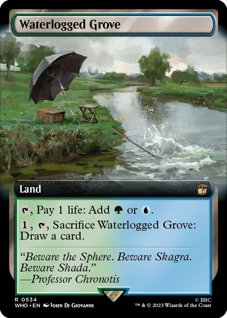 Image for Waterlogged Grove (Extended Art) (534) [Universes Beyond: Doctor Who] - Magic: The Gathering