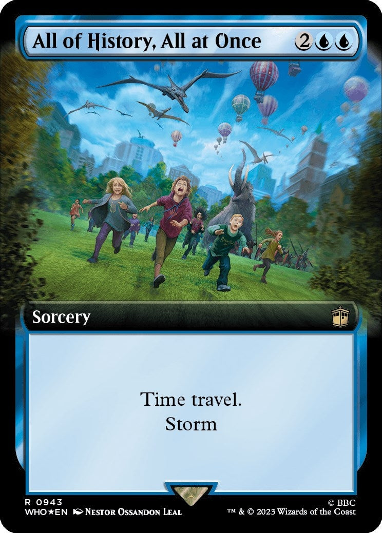 Image for All of History, All at Once (Extended Art) (Surge Foil) (943) [Universes Beyond: Doctor Who] - Magic: The Gathering