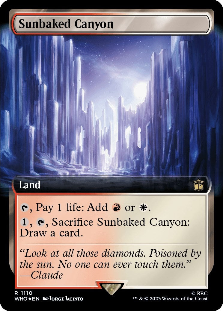 Image for Sunbaked Canyon (Extended Art) (Surge Foil) (1110) [Universes Beyond: Doctor Who] - Magic: The Gathering