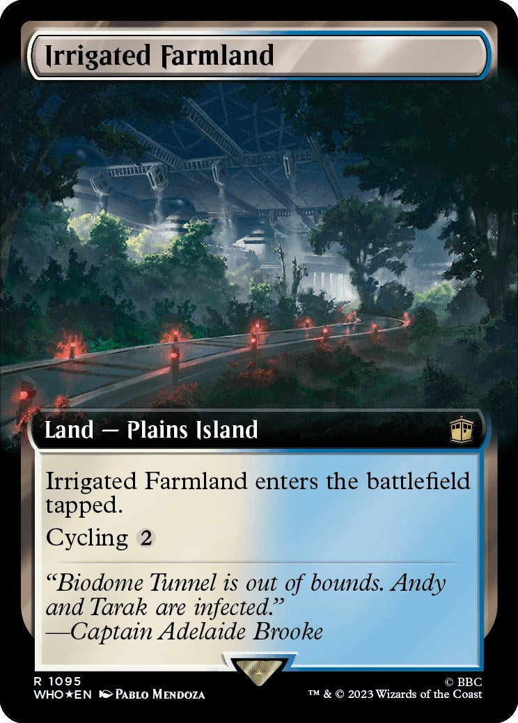 Image for Irrigated Farmland (Extended Art) (Surge Foil) (1095) [Universes Beyond: Doctor Who] - Magic: The Gathering