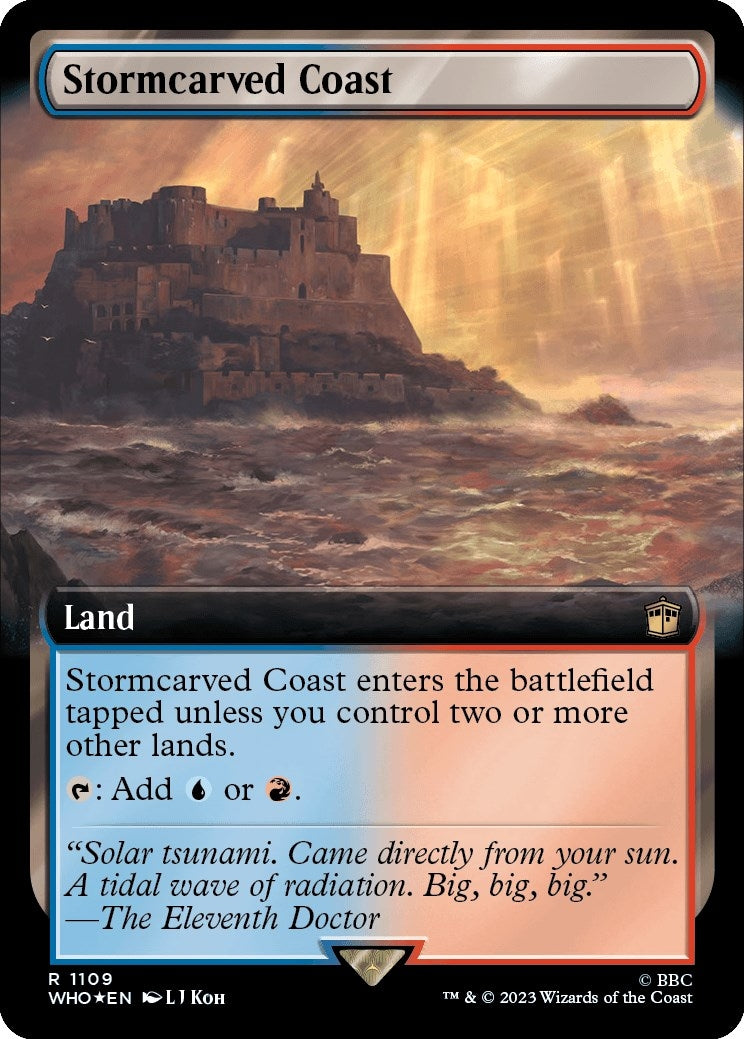 Image for Stormcarved Coast (Extended Art) (Surge Foil) (1109) [Universes Beyond: Doctor Who] - Magic: The Gathering