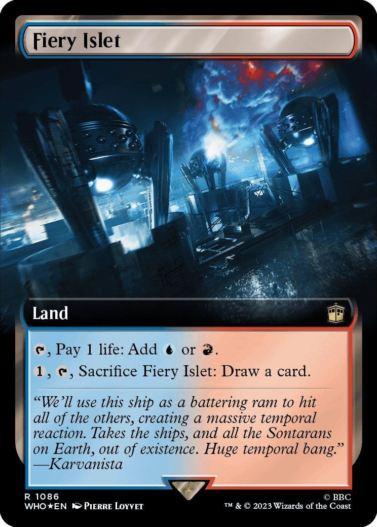 Image for Fiery Islet (Extended Art) (Surge Foil) (1086) [Universes Beyond: Doctor Who] - Magic: The Gathering