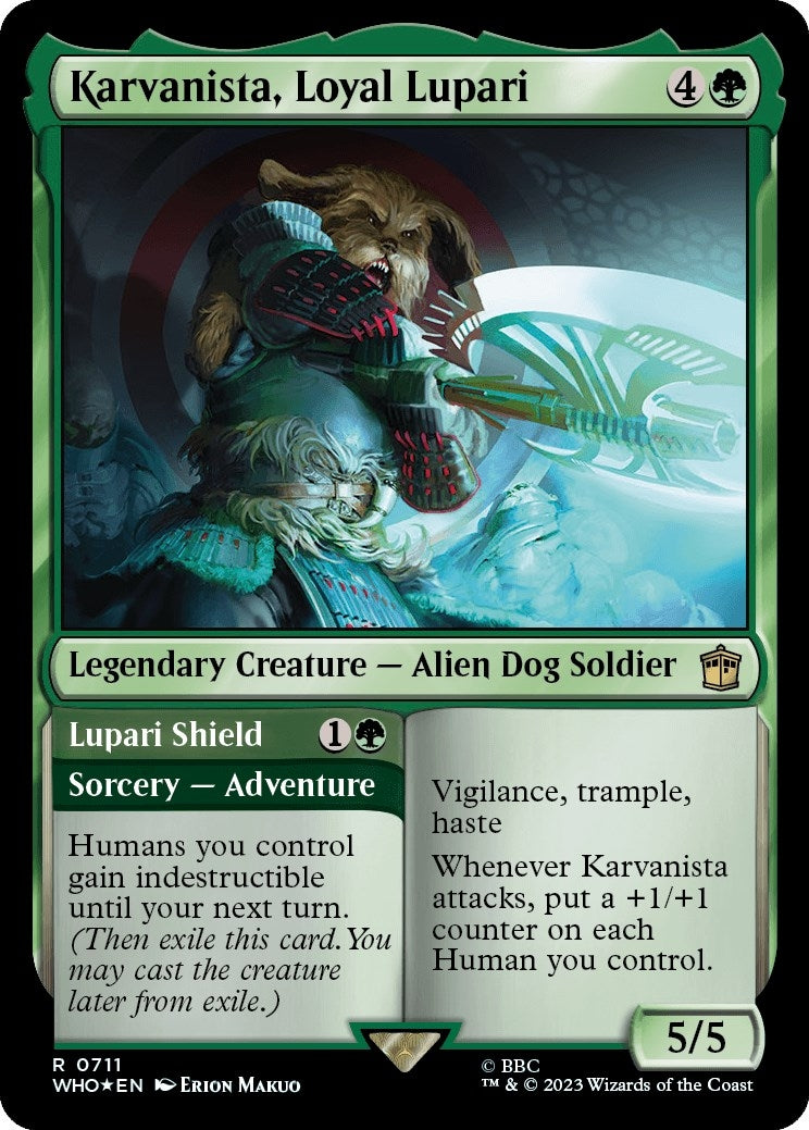 Image for Karvanista, Loyal Lupari (Surge Foil) (711) [Universes Beyond: Doctor Who] - Magic: The Gathering