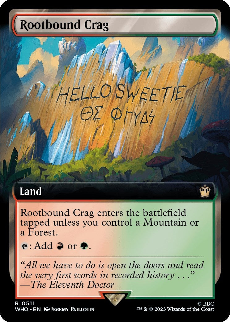 Image for Rootbound Crag (Extended Art) (511) [Universes Beyond: Doctor Who] - Magic: The Gathering