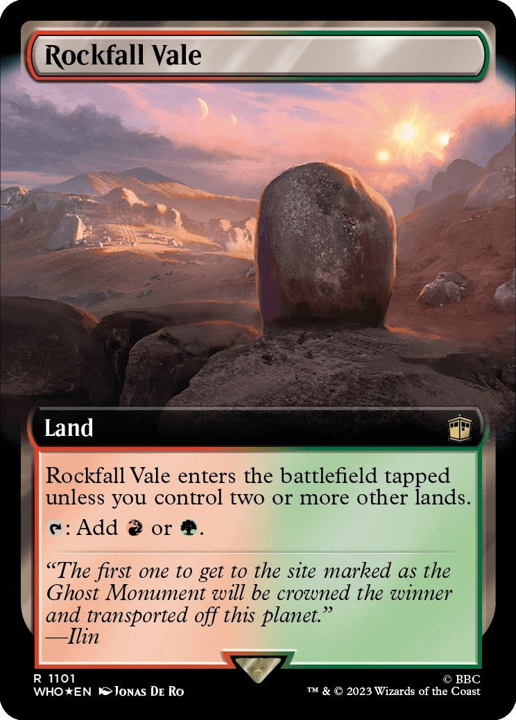 Image for Rockfall Vale (Extended Art) (Surge Foil) (1101) [Universes Beyond: Doctor Who] - Magic: The Gathering