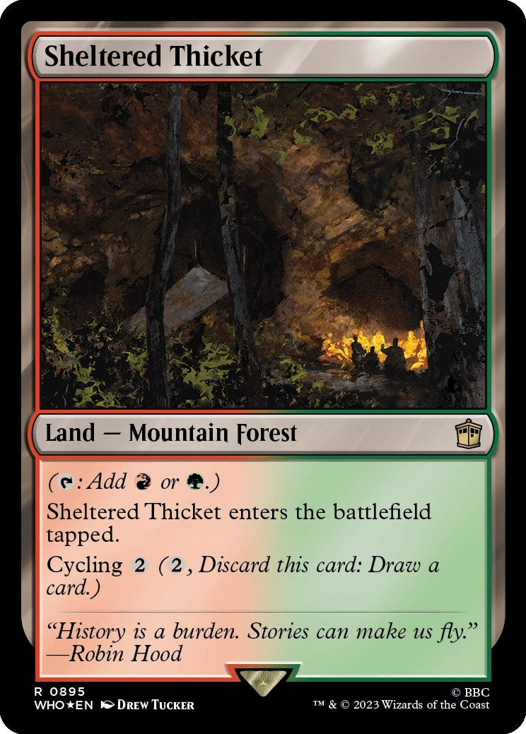 Image for Sheltered Thicket (Surge Foil) (895) [Universes Beyond: Doctor Who] - Magic: The Gathering