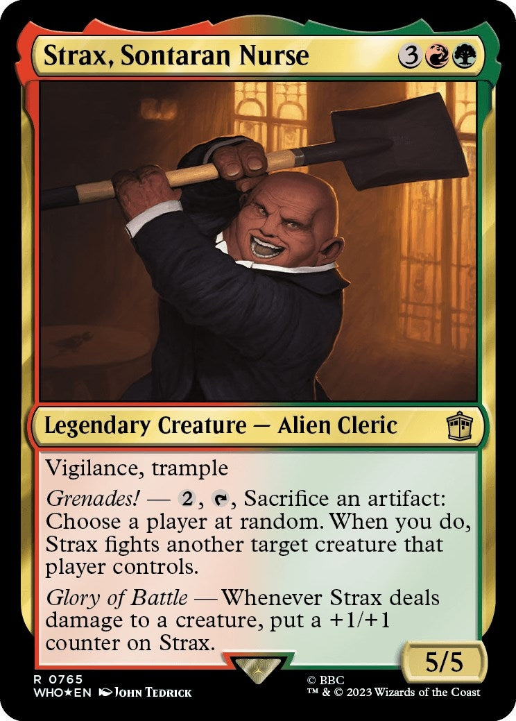 Image for Strax, Sontaran Nurse (Surge Foil) (765) [Universes Beyond: Doctor Who] - Magic: The Gathering