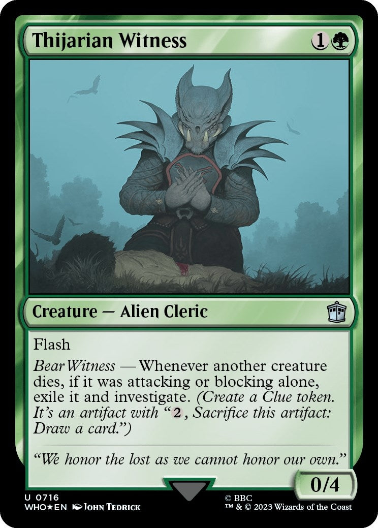 Image for Thijarian Witness (Surge Foil) (716) [Universes Beyond: Doctor Who] - Magic: The Gathering