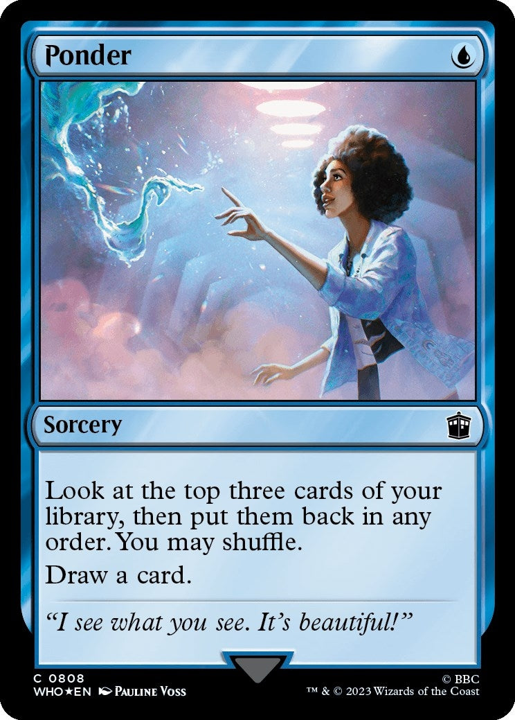Image for Ponder (Surge Foil) (808) [Universes Beyond: Doctor Who] - Magic: The Gathering