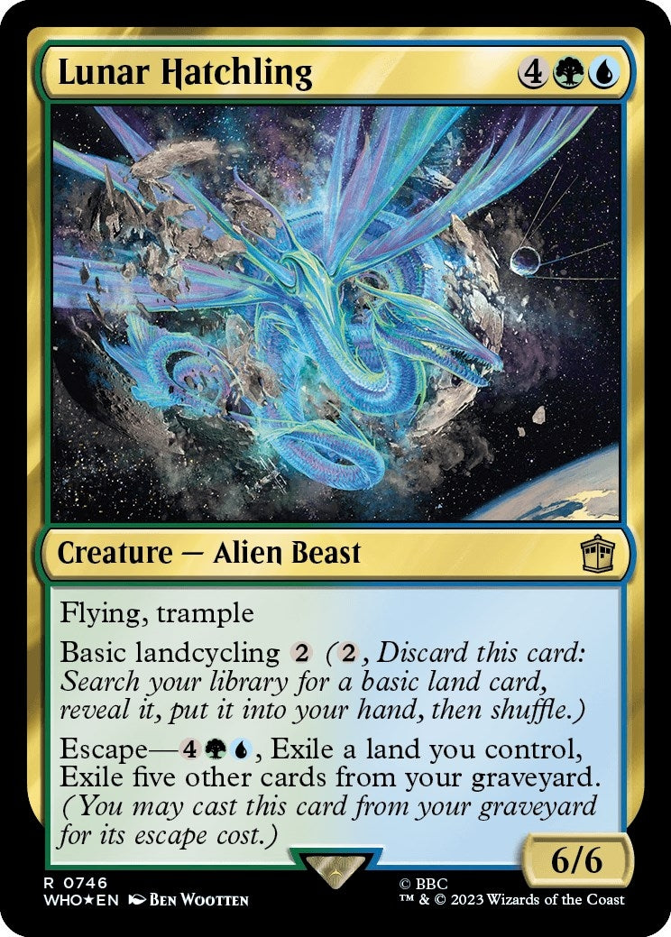 Image for Lunar Hatchling (Surge Foil) (746) [Universes Beyond: Doctor Who] - Magic: The Gathering