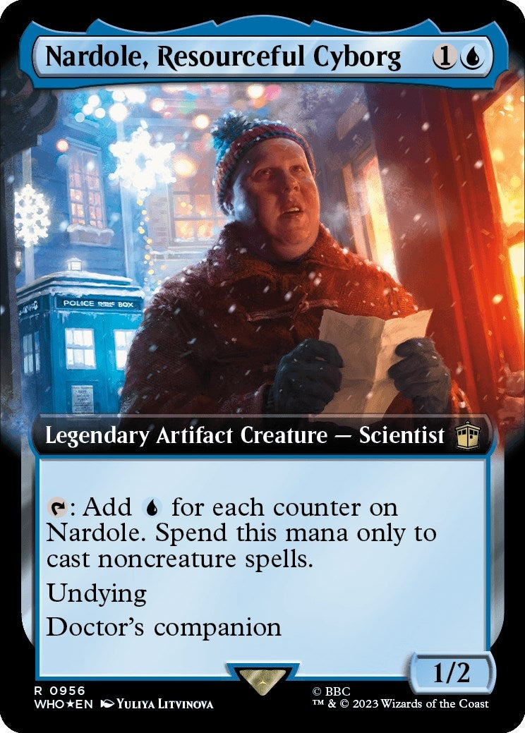 Image for Nardole, Resourceful Cyborg (Extended Art) (Surge Foil) (956) [Universes Beyond: Doctor Who] - Magic: The Gathering