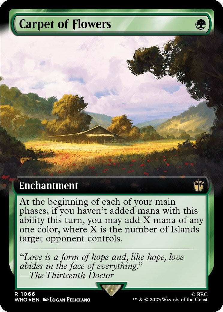 Image for Carpet of Flowers (Extended Art) (Surge Foil) (1066) [Universes Beyond: Doctor Who] - Magic: The Gathering