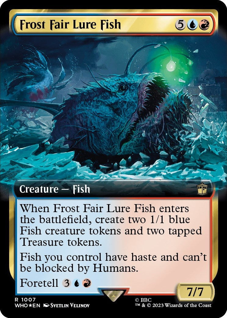 Frost Fair Lure Fish (Extended Art) (Surge Foil) (1007) [Universes Beyond: Doctor Who]