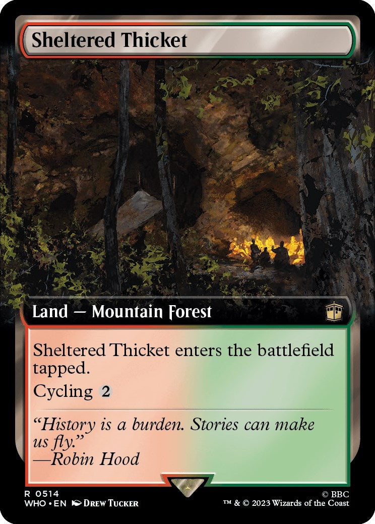 Image for Sheltered Thicket (Extended Art) (514) [Universes Beyond: Doctor Who] - Magic: The Gathering