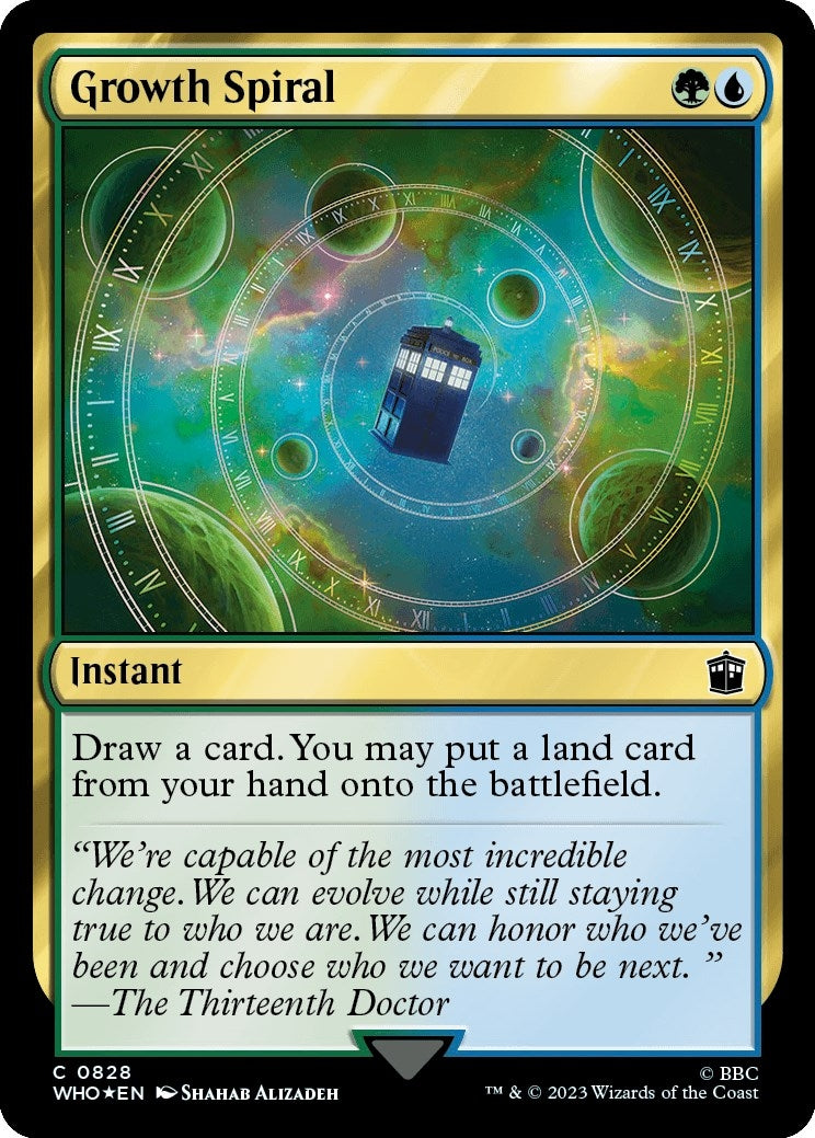 Image for Growth Spiral (Surge Foil) (828) [Universes Beyond: Doctor Who] - Magic: The Gathering