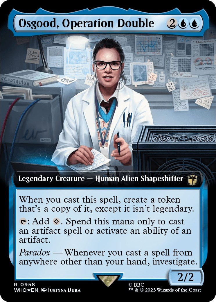 Image for Osgood, Operation Double (Extended Art) (Surge Foil) (958) [Universes Beyond: Doctor Who] - Magic: The Gathering