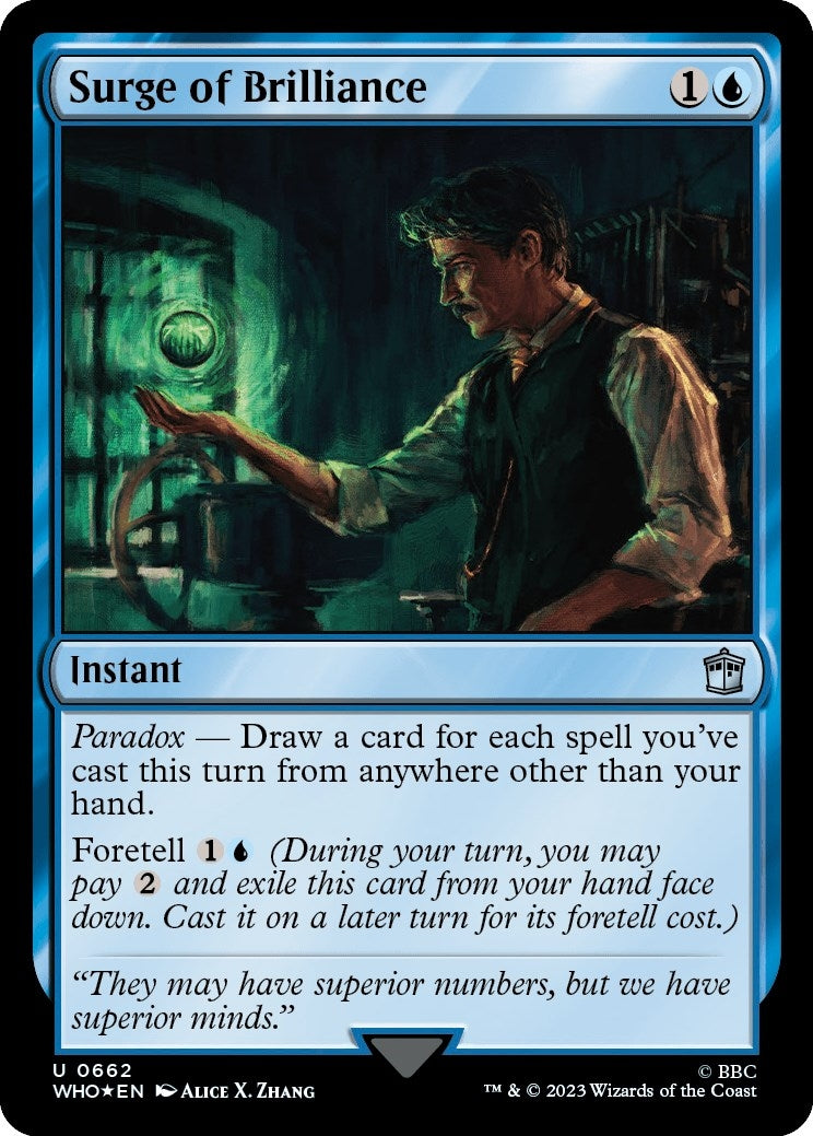Image for Surge of Brilliance (Surge Foil) (662) [Universes Beyond: Doctor Who] - Magic: The Gathering