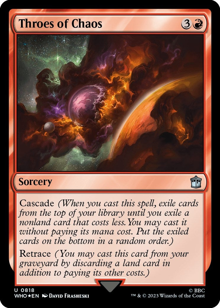 Image for Throes of Chaos (Surge Foil) (818) [Universes Beyond: Doctor Who] - Magic: The Gathering