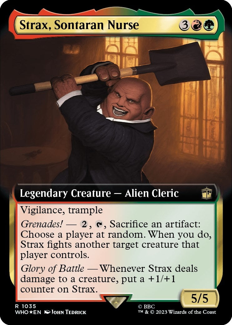 Image for Strax, Sontaran Nurse (Extended Art) (Surge Foil) (1035) [Universes Beyond: Doctor Who] - Magic: The Gathering