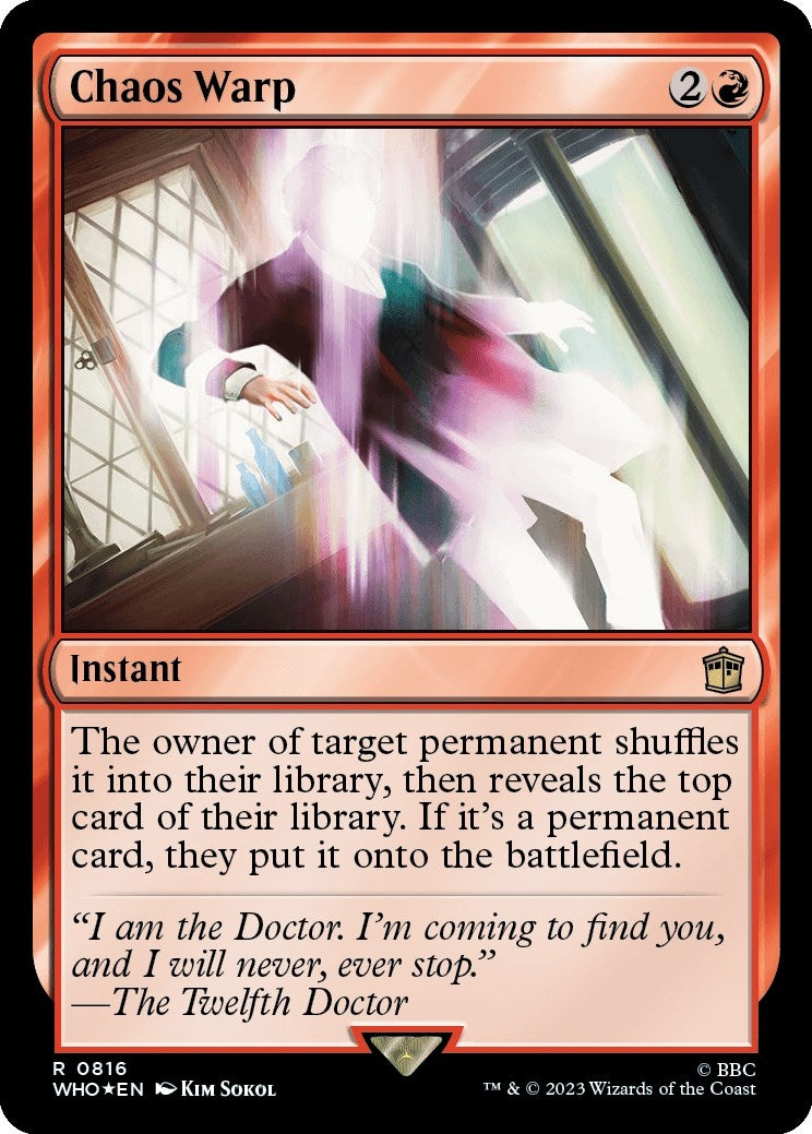 Image for Chaos Warp (Surge Foil) (816) [Universes Beyond: Doctor Who] - Magic: The Gathering