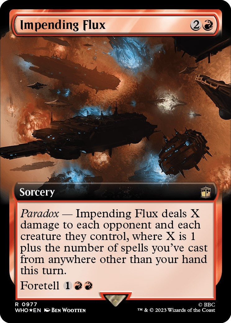 Image for Impending Flux (Extended Art) (Surge Foil) (977) [Universes Beyond: Doctor Who] - Magic: The Gathering