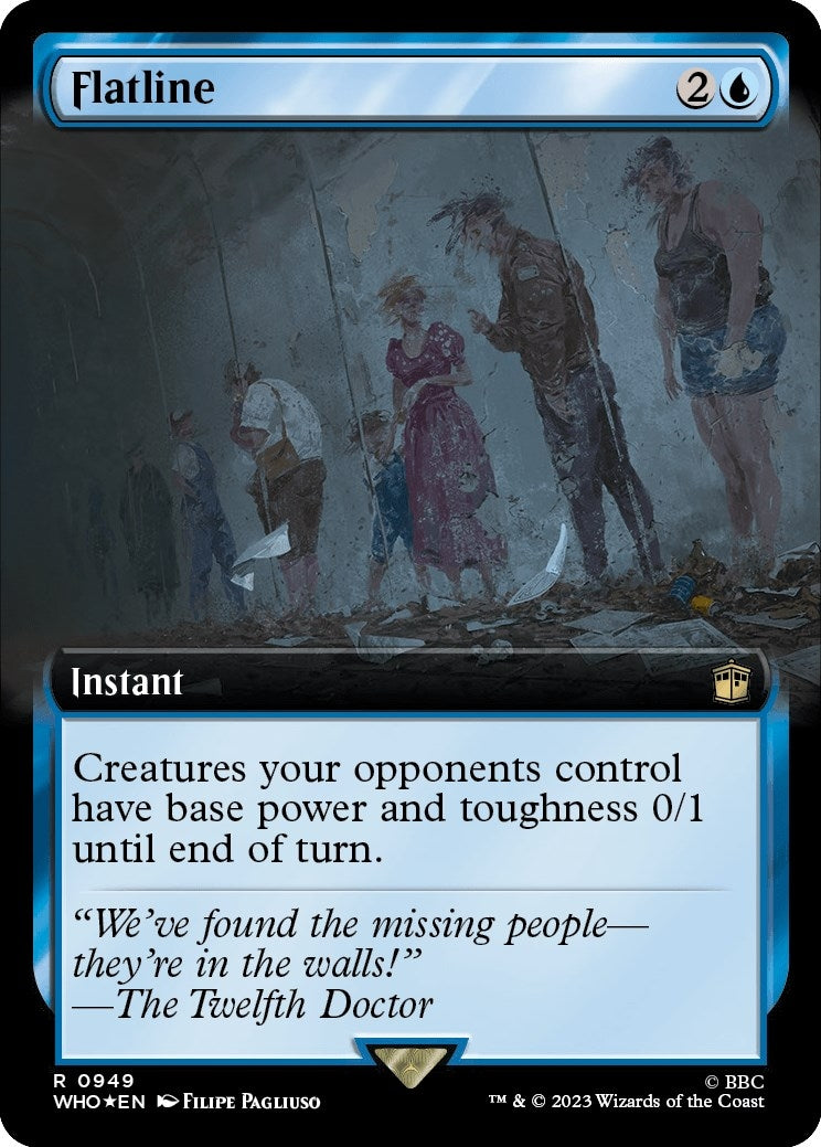 Image for Flatline (Extended Art) (Surge Foil) (949) [Universes Beyond: Doctor Who] - Magic: The Gathering