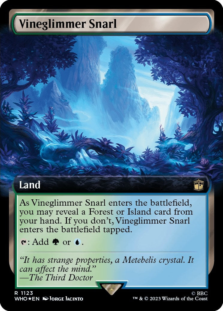 Image for Vineglimmer Snarl (Extended Art) (Surge Foil) (1123) [Universes Beyond: Doctor Who] - Magic: The Gathering