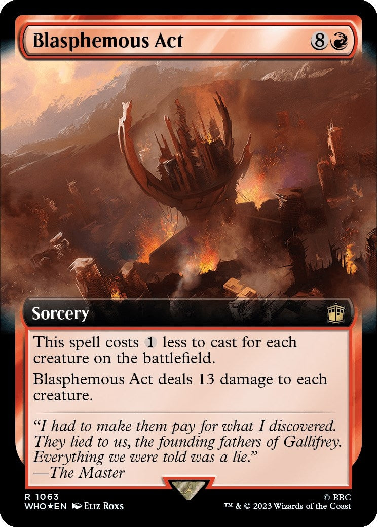 Image for Blasphemous Act (Extended Art) (Surge Foil) (1063) [Universes Beyond: Doctor Who] - Magic: The Gathering