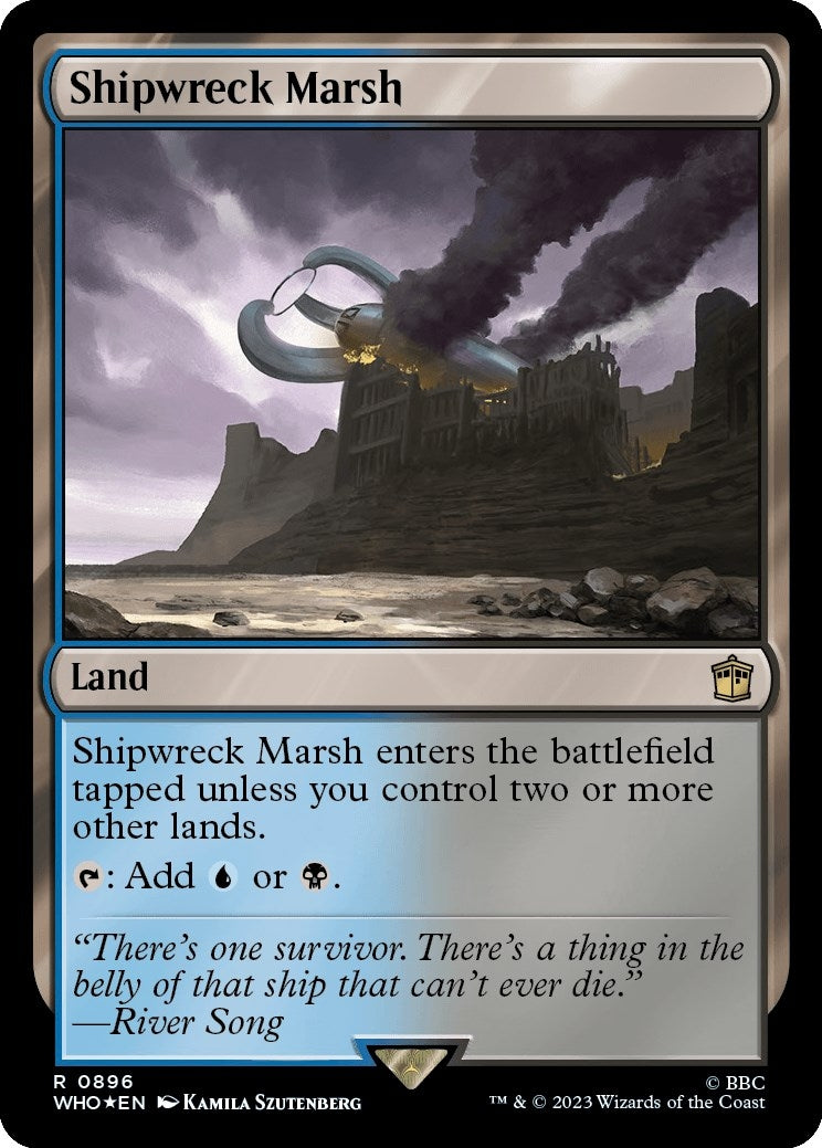 Image for Shipwreck Marsh (Surge Foil) (896) [Universes Beyond: Doctor Who] - Magic: The Gathering