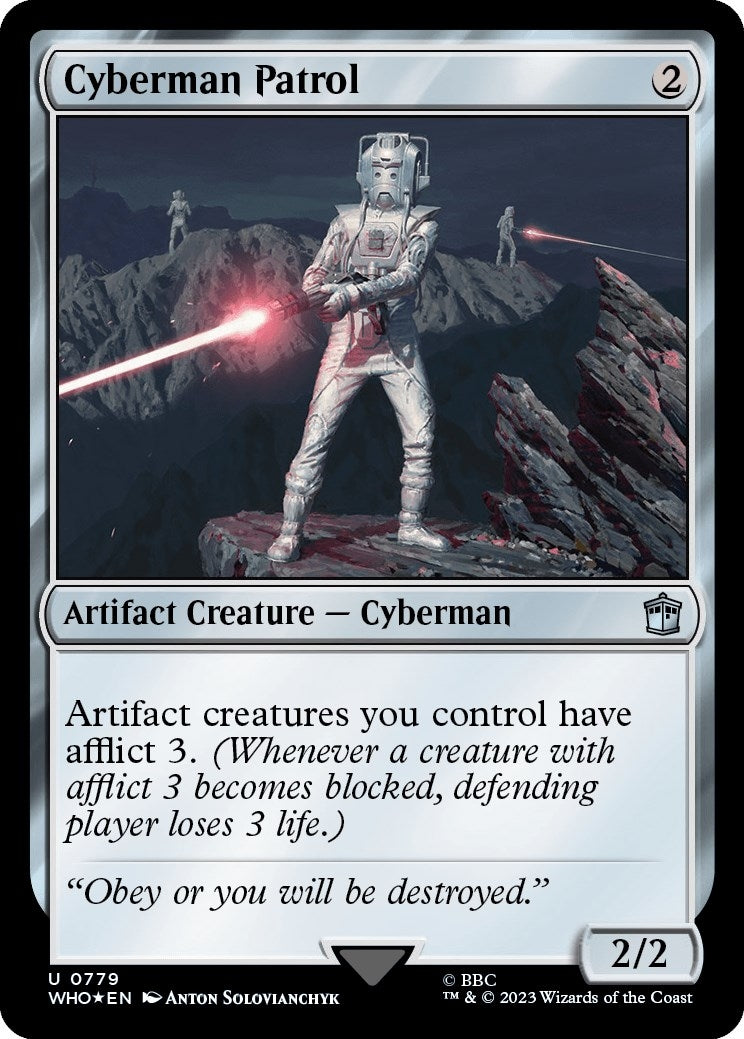 Image for Cyberman Patrol (Surge Foil) (779) [Universes Beyond: Doctor Who] - Magic: The Gathering