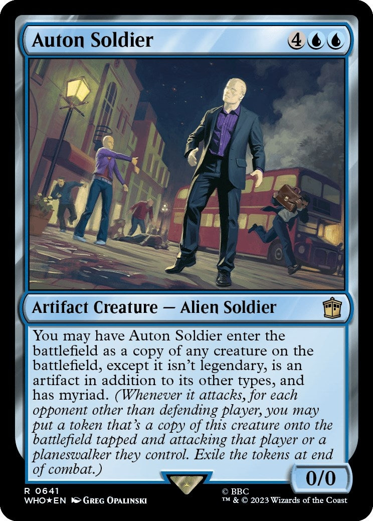 Image for Auton Soldier (Surge Foil) (641) [Universes Beyond: Doctor Who] - Magic: The Gathering