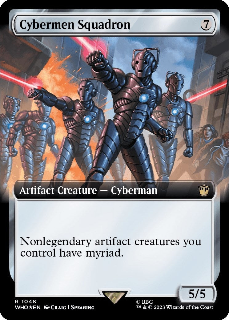 Image for Cybermen Squadron (Extended Art) (Surge Foil) (1048) [Universes Beyond: Doctor Who] - Magic: The Gathering