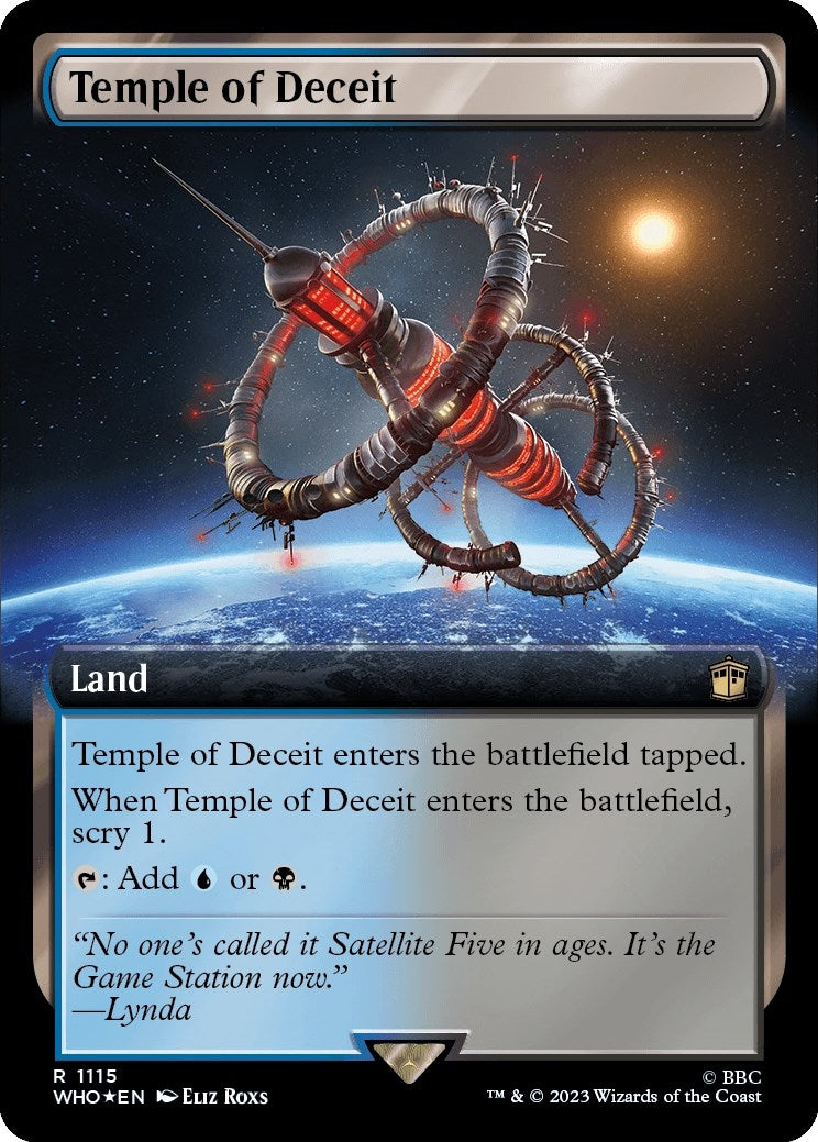 Image for Temple of Deceit (Extended Art) (Surge Foil) (1115) [Universes Beyond: Doctor Who] - Magic: The Gathering