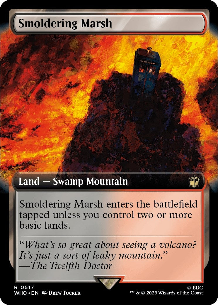 Image for Smoldering Marsh (Extended Art) (517) [Universes Beyond: Doctor Who] - Magic: The Gathering