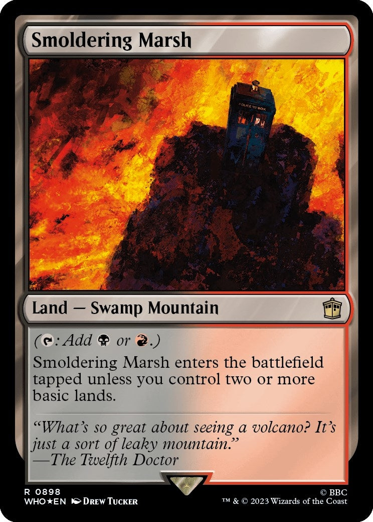 Image for Smoldering Marsh (Surge Foil) (898) [Universes Beyond: Doctor Who] - Magic: The Gathering