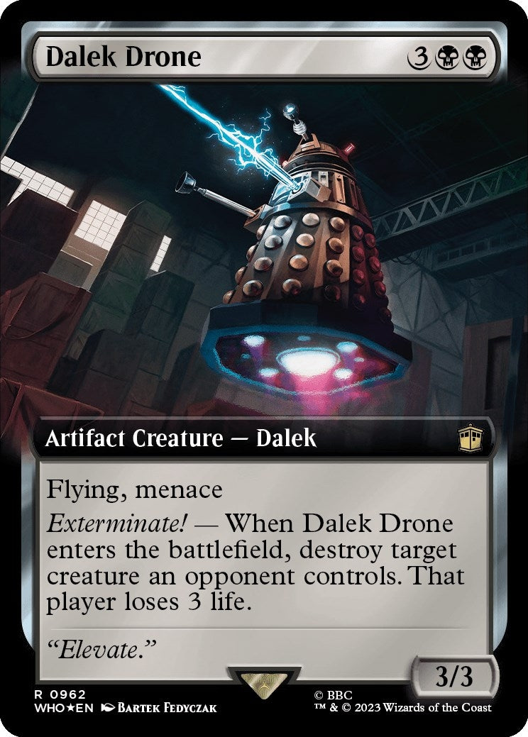 Image for Dalek Drone (Extended Art) (Surge Foil) (962) [Universes Beyond: Doctor Who] - Magic: The Gathering