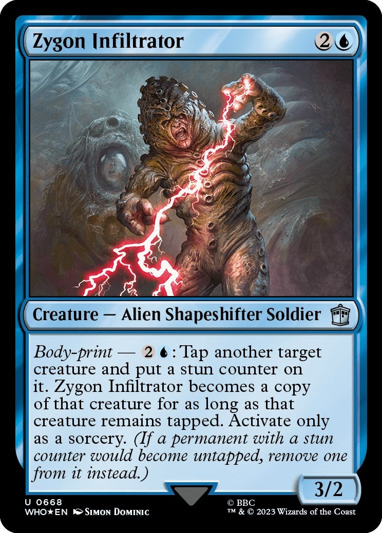 Image for Zygon Infiltrator (Surge Foil) (668) [Universes Beyond: Doctor Who] - Magic: The Gathering