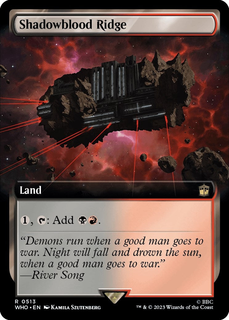 Image for Shadowblood Ridge (Extended Art) (513) [Universes Beyond: Doctor Who] - Magic: The Gathering