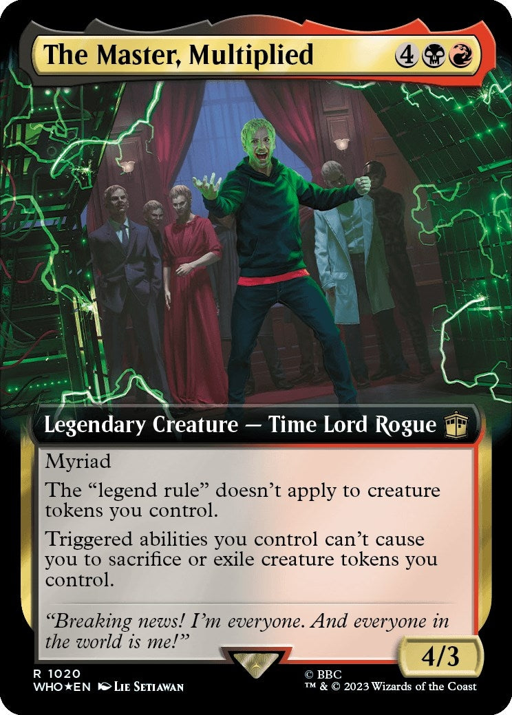 Image for The Master, Multiplied (Extended Art) (Surge Foil) (1020) [Universes Beyond: Doctor Who] - Magic: The Gathering