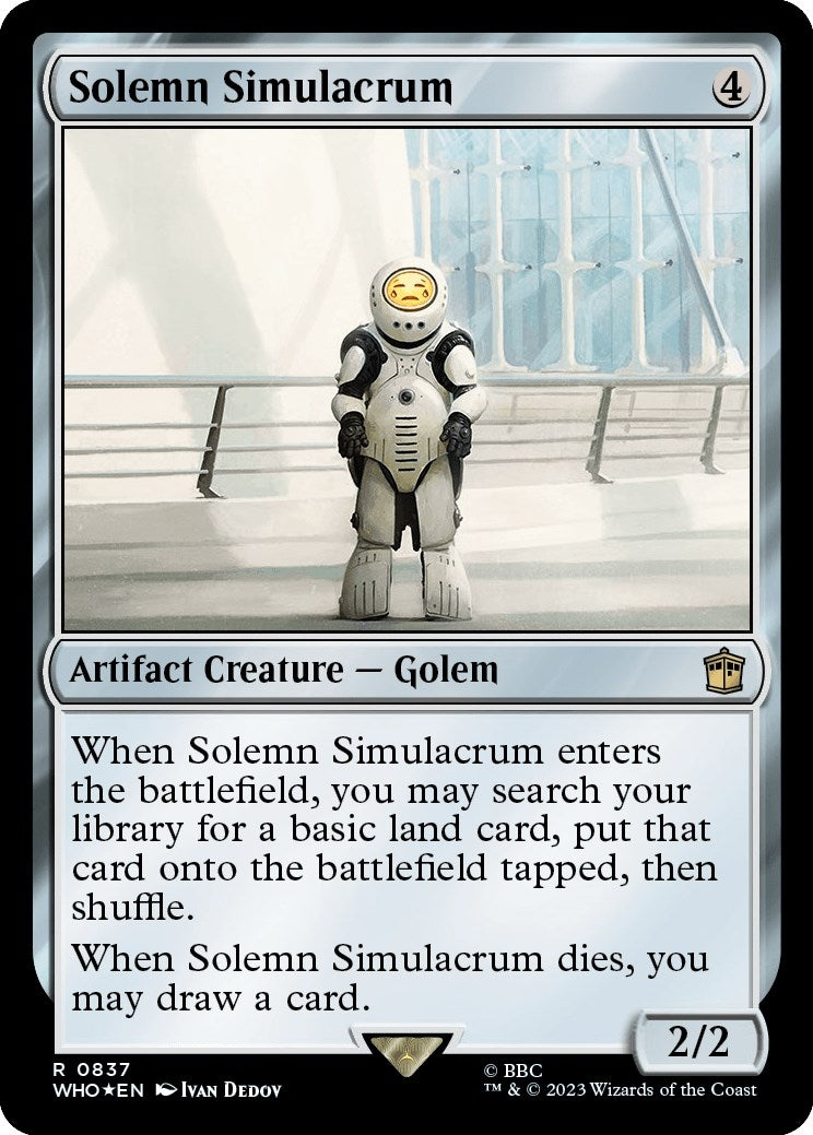 Image for Solemn Simulacrum (Surge Foil) (837) [Universes Beyond: Doctor Who] - Magic: The Gathering