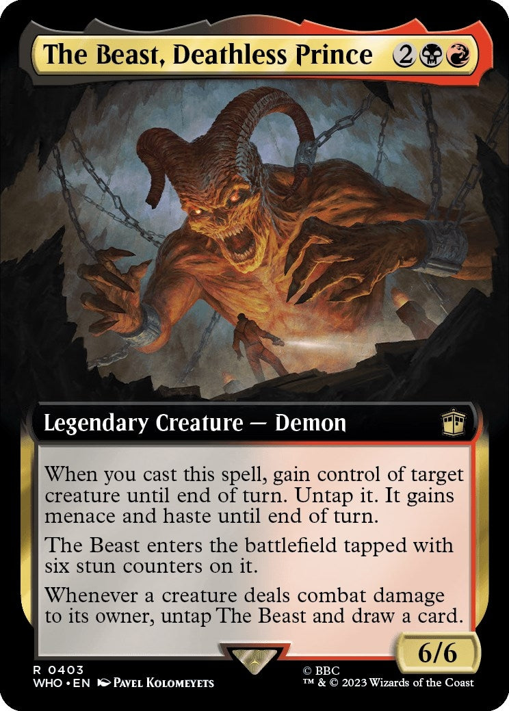 Image for The Beast, Deathless Prince (Extended Art) (403) [Universes Beyond: Doctor Who] - Magic: The Gathering