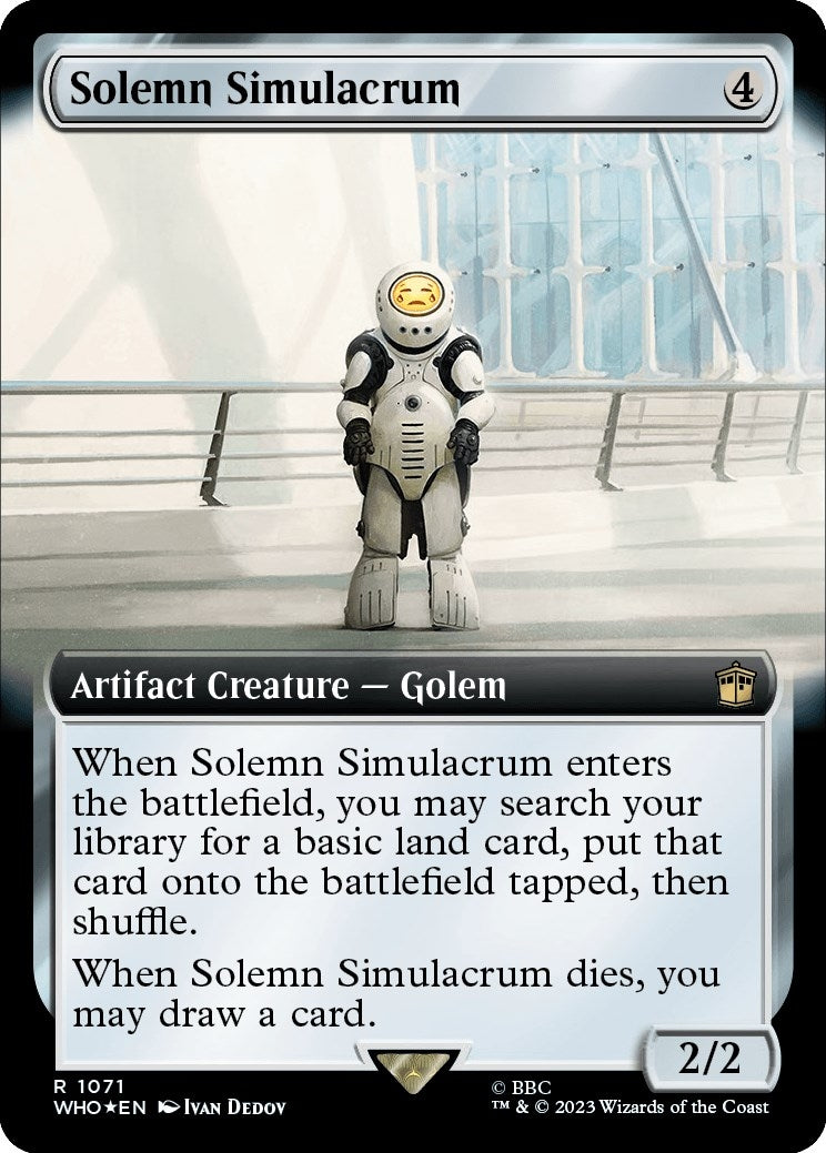 Image for Solemn Simulacrum (Extended Art) (Surge Foil) (1071) [Universes Beyond: Doctor Who] - Magic: The Gathering
