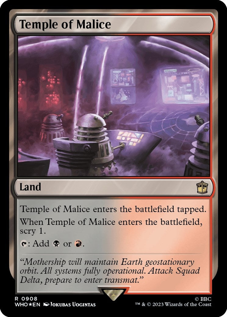 Image for Temple of Malice (Surge Foil) (908) [Universes Beyond: Doctor Who] - Magic: The Gathering