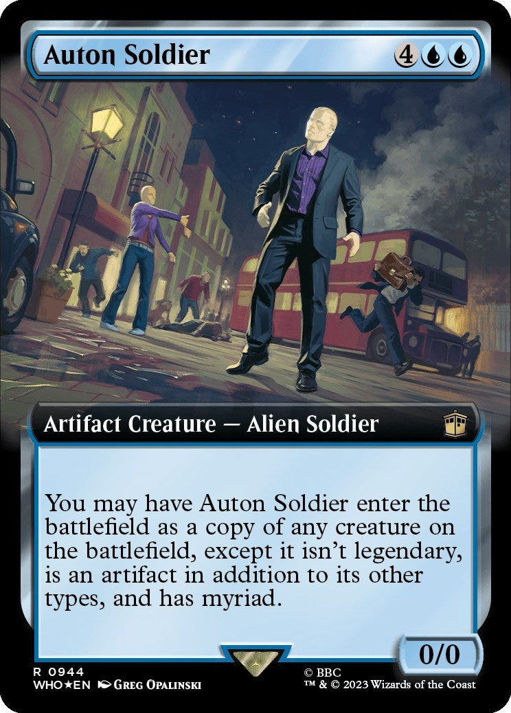 Image for Auton Soldier (Extended Art) (Surge Foil) (944) [Universes Beyond: Doctor Who] - Magic: The Gathering