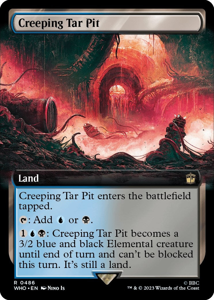 Image for Creeping Tar Pit (Extended Art) (486) [Universes Beyond: Doctor Who] - Magic: The Gathering