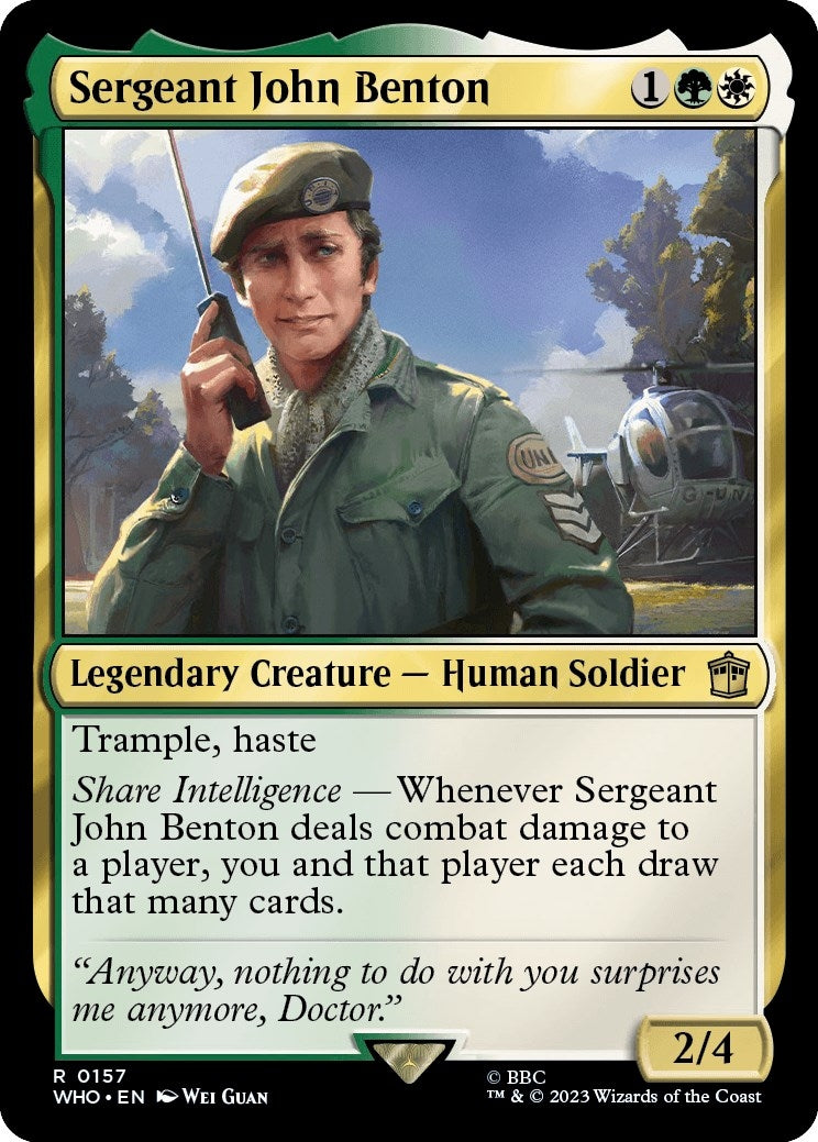Image for Sergeant John Benton (157) [Universes Beyond: Doctor Who] - Magic: The Gathering