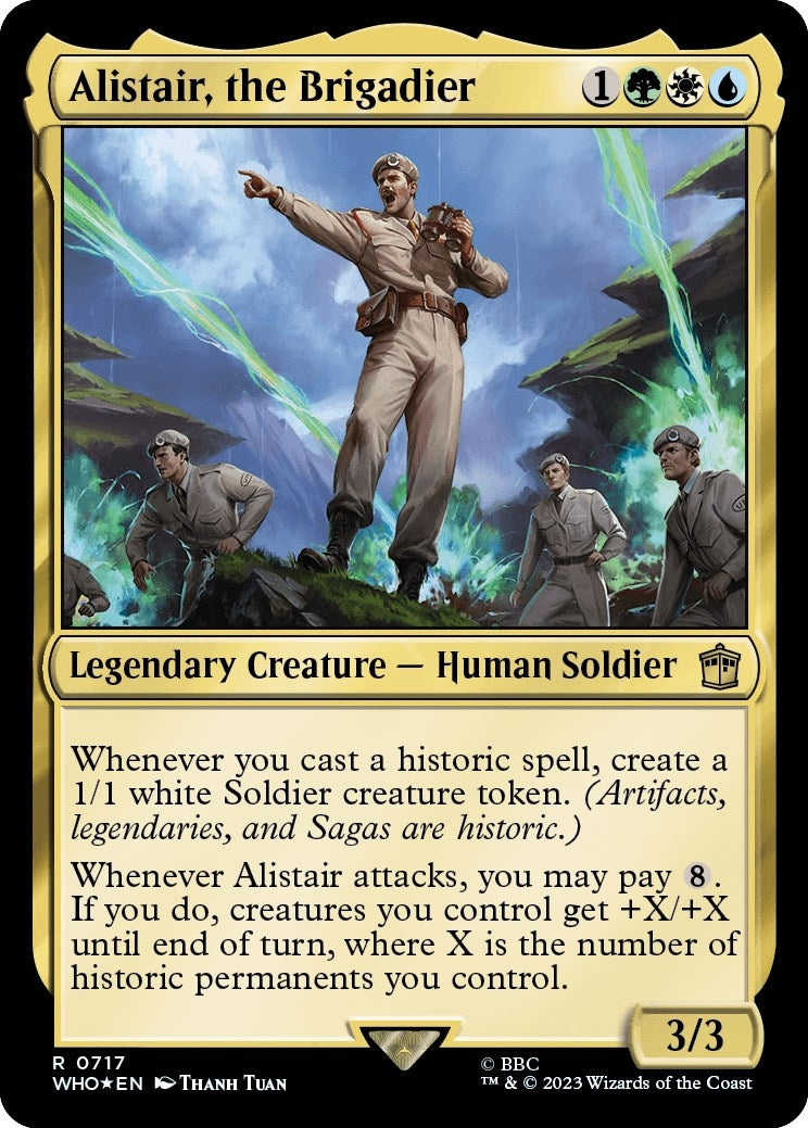 Image for Alistair, the Brigadier (Surge Foil) (717) [Universes Beyond: Doctor Who] - Magic: The Gathering