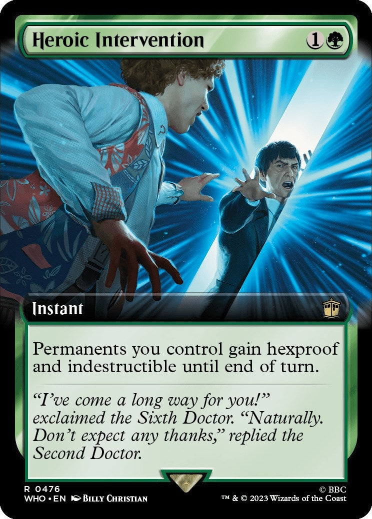 Image for Heroic Intervention (Extended Art) (476) [Universes Beyond: Doctor Who] - Magic: The Gathering